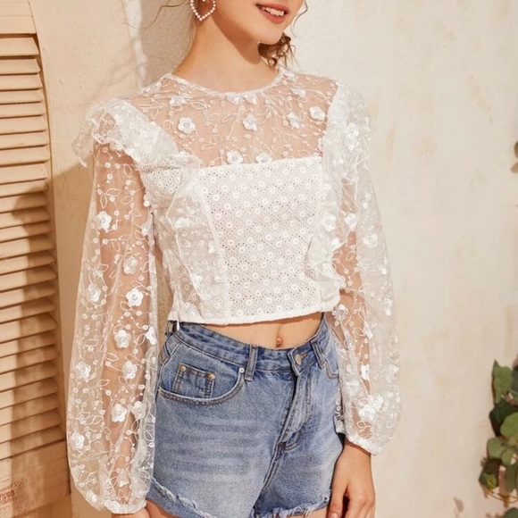 ✅ WHITE LACE TOP - Picture 5 of 12